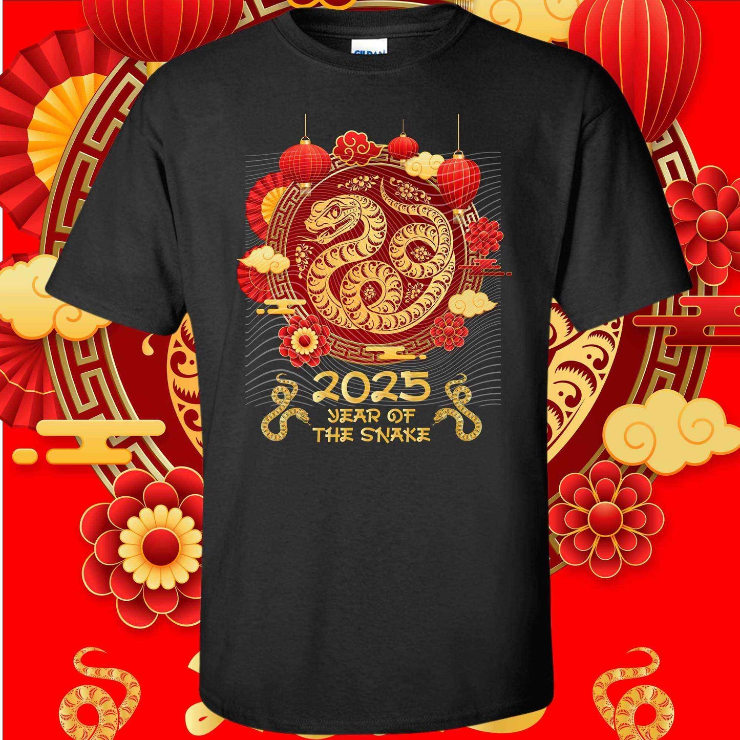 2025 Year of the Snake Chinese New Year DTF Transfer - Vibrant Heat Press Design for Festive Celebrations - Imagine With Aloha