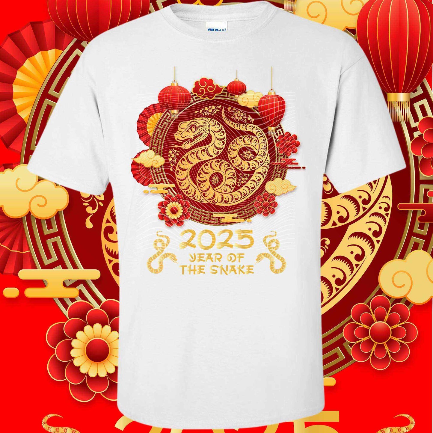 2025 Year of the Snake Chinese New Year DTF Transfer - Vibrant Heat Press Design for Festive Celebrations - Imagine With Aloha