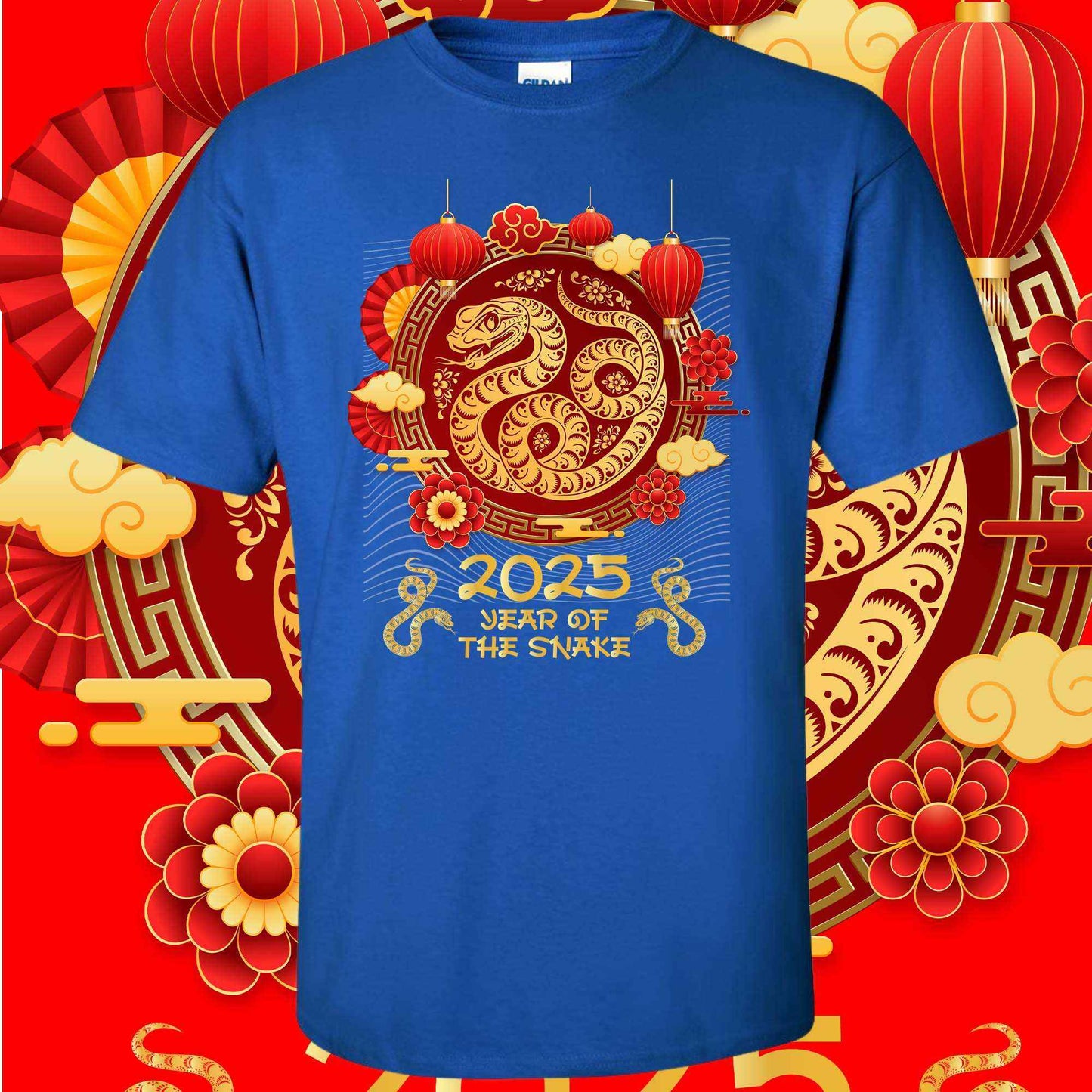 2025 Year of the Snake Chinese New Year DTF Transfer - Vibrant Heat Press Design for Festive Celebrations - Imagine With Aloha