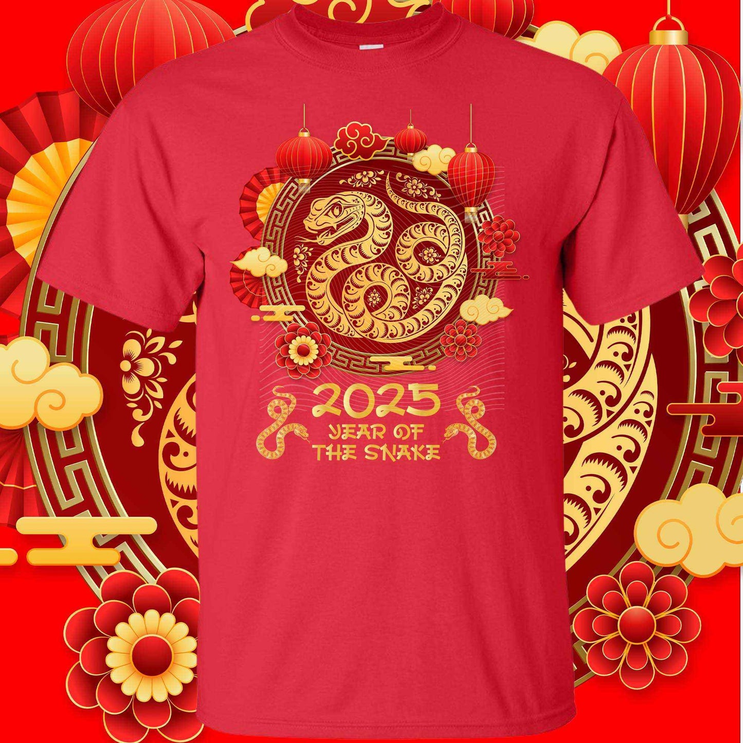 2025 Year of the Snake Chinese New Year DTF Transfer - Vibrant Heat Press Design for Festive Celebrations - Imagine With Aloha