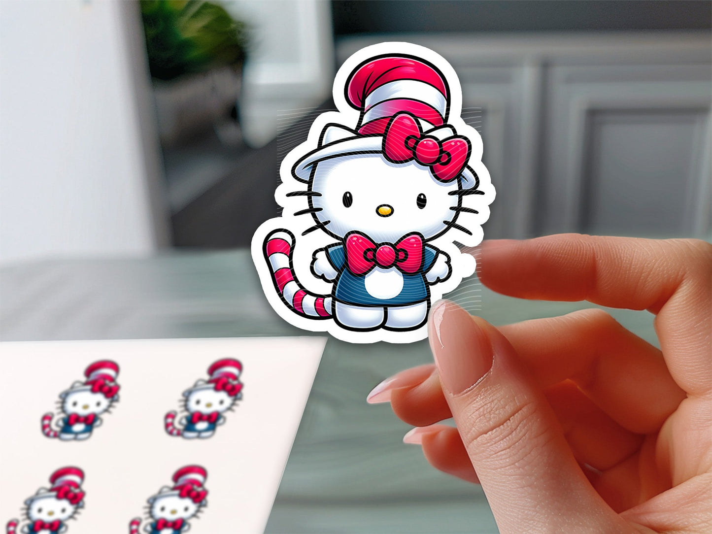 Adorable Cat-Inspired Character Sticker - Cute Vinyl Decal for Laptops, Water Bottles, and More! - Imagine With Aloha