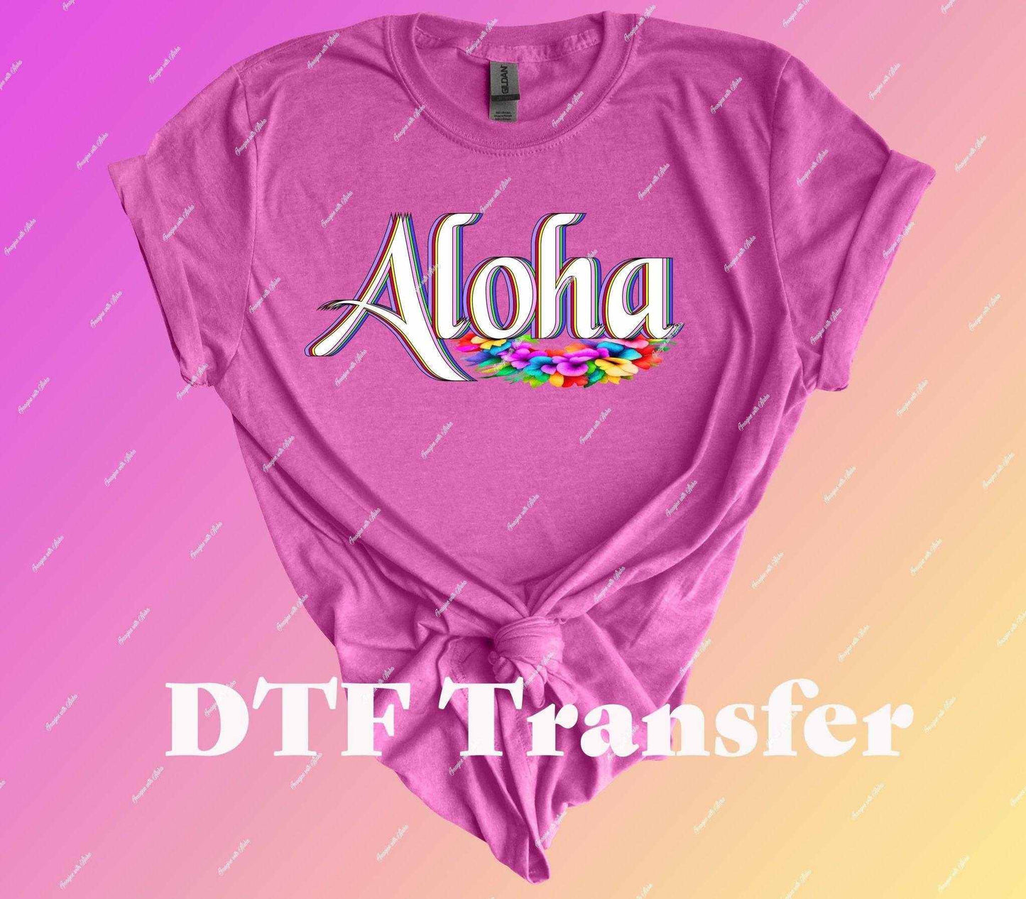 Aloha Hibiscus Ready to Press Heat Transfer - Imagine With Aloha