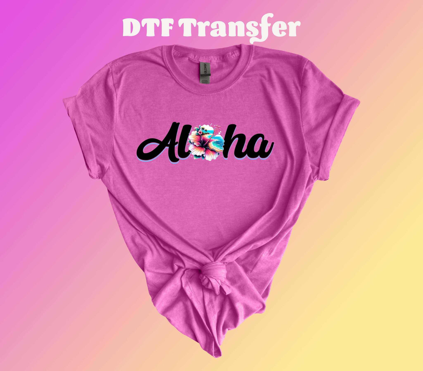 Aloha Hibiscus Ready to Press Heat Transfer - Imagine With Aloha