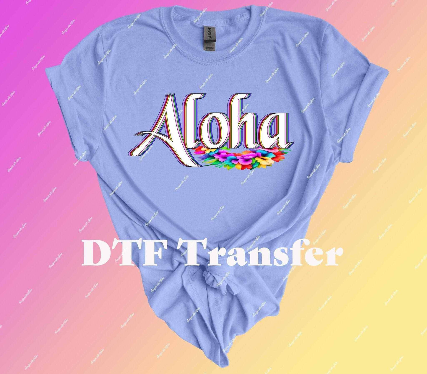 Aloha Hibiscus Ready to Press Heat Transfer - Imagine With Aloha