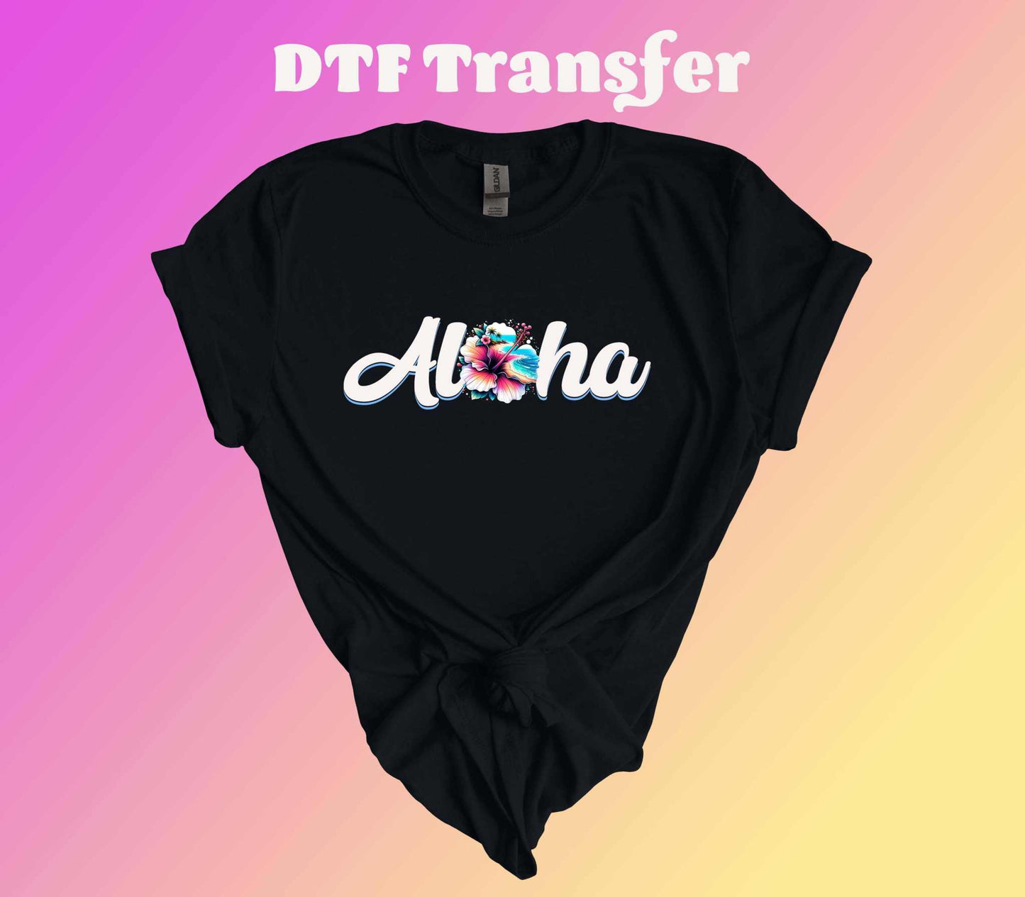 Aloha Hibiscus Ready to Press Heat Transfer - Imagine With Aloha