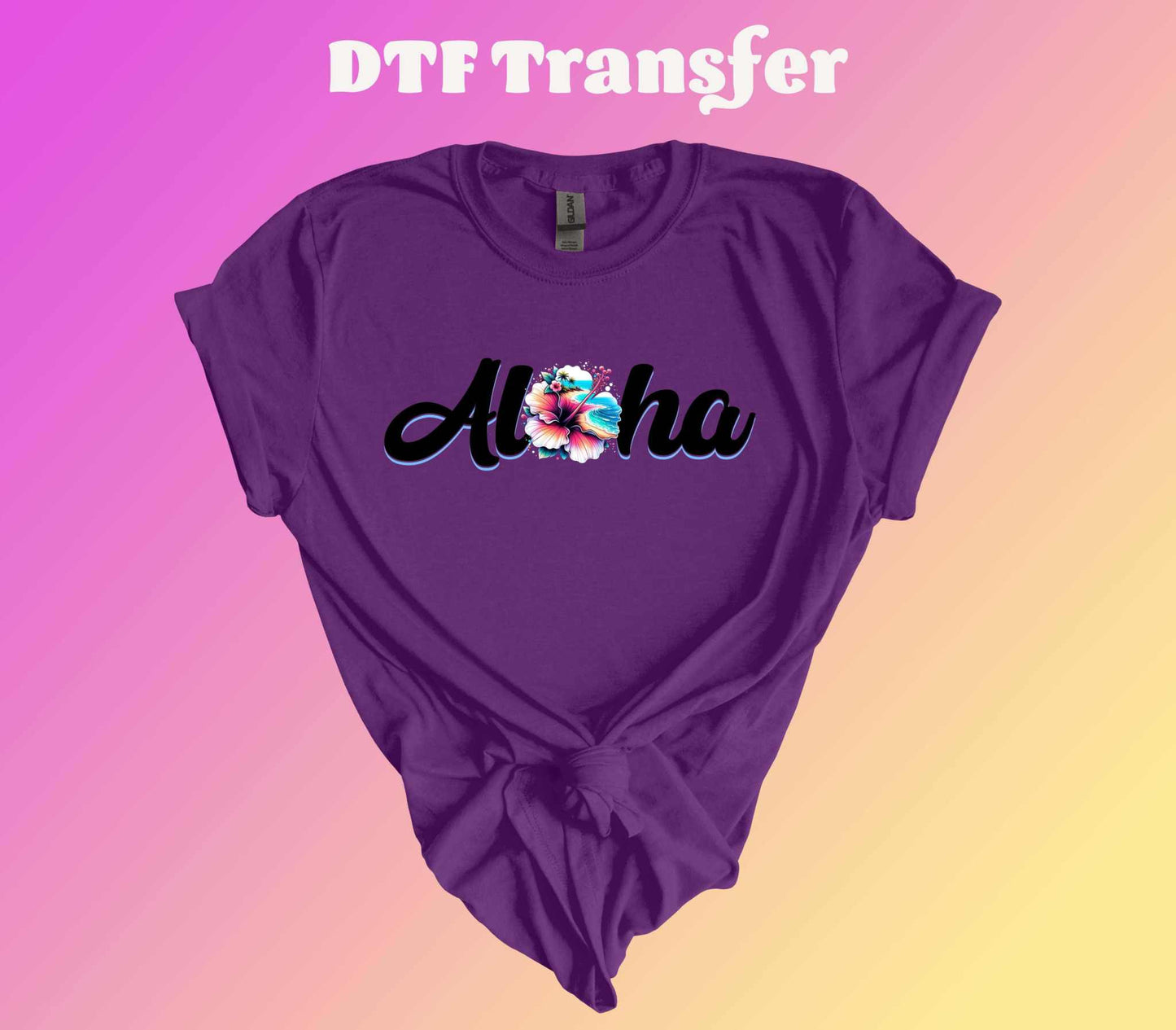 Aloha Hibiscus Ready to Press Heat Transfer - Imagine With Aloha