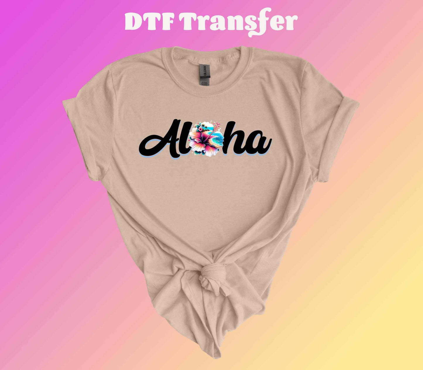 Aloha Hibiscus Ready to Press Heat Transfer - Imagine With Aloha