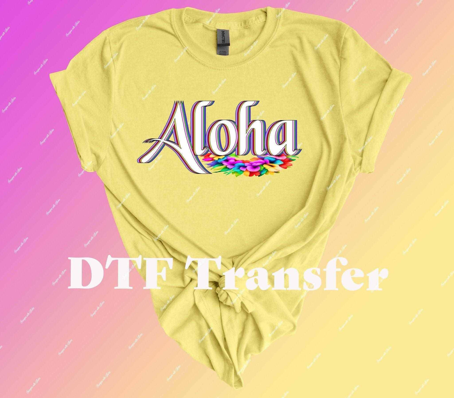Aloha Hibiscus Ready to Press Heat Transfer - Imagine With Aloha