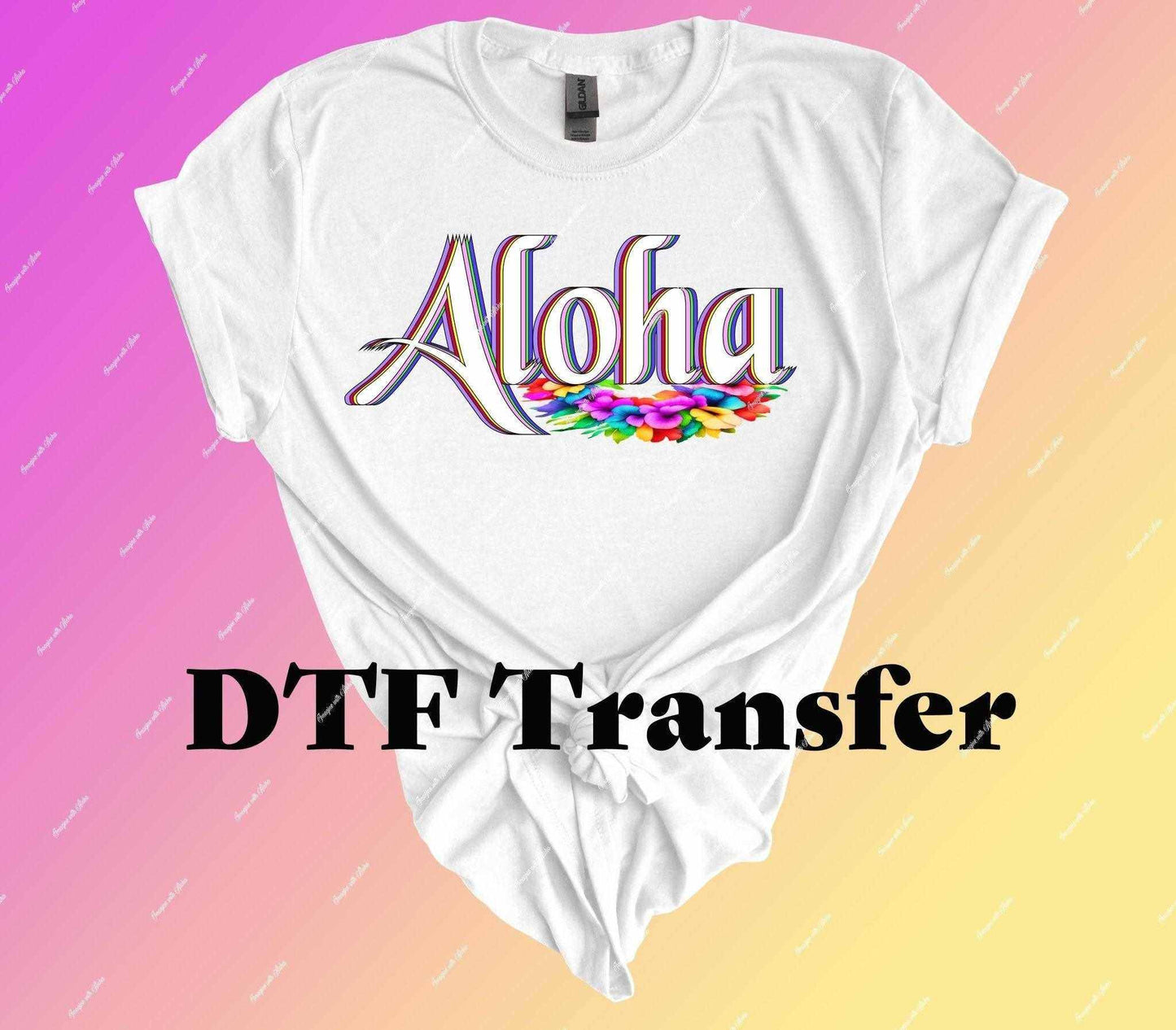 Aloha Hibiscus Ready to Press Heat Transfer - Imagine With Aloha