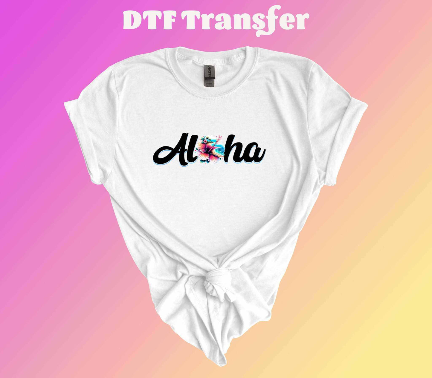 Aloha Hibiscus Ready to Press Heat Transfer - Imagine With Aloha