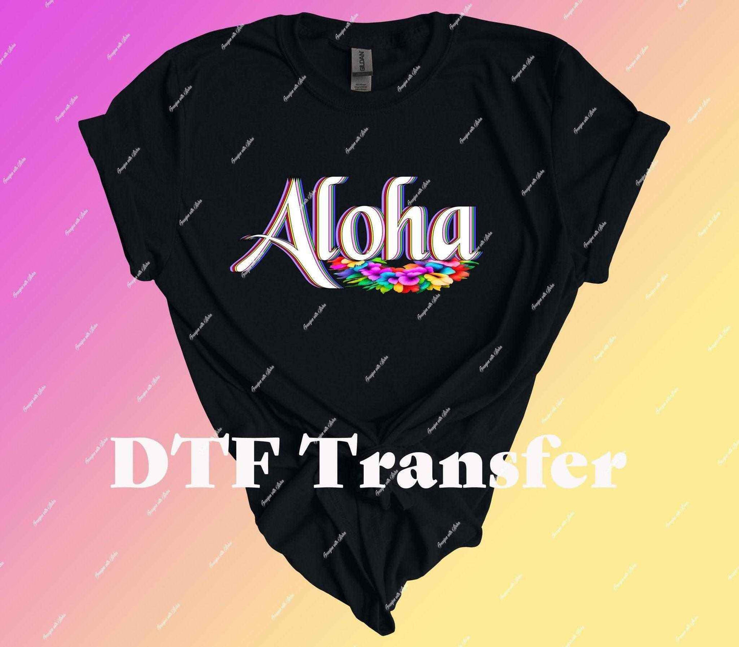 Aloha Hibiscus Ready to Press Heat Transfer - Imagine With Aloha