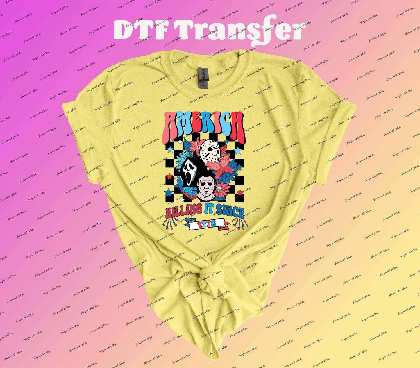 America Killing it Since 1776 Dtf Transfer - Imagine With Aloha