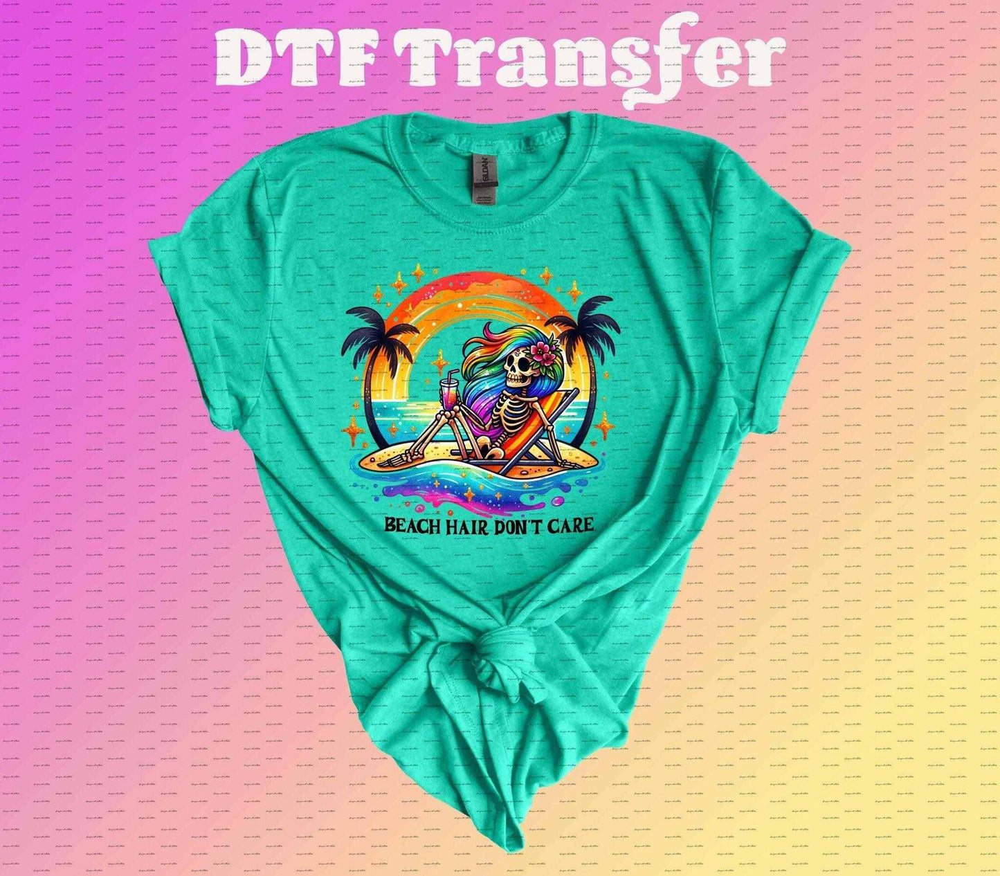 Beach Hair Don't Care DTF Transfer - Imagine With Aloha