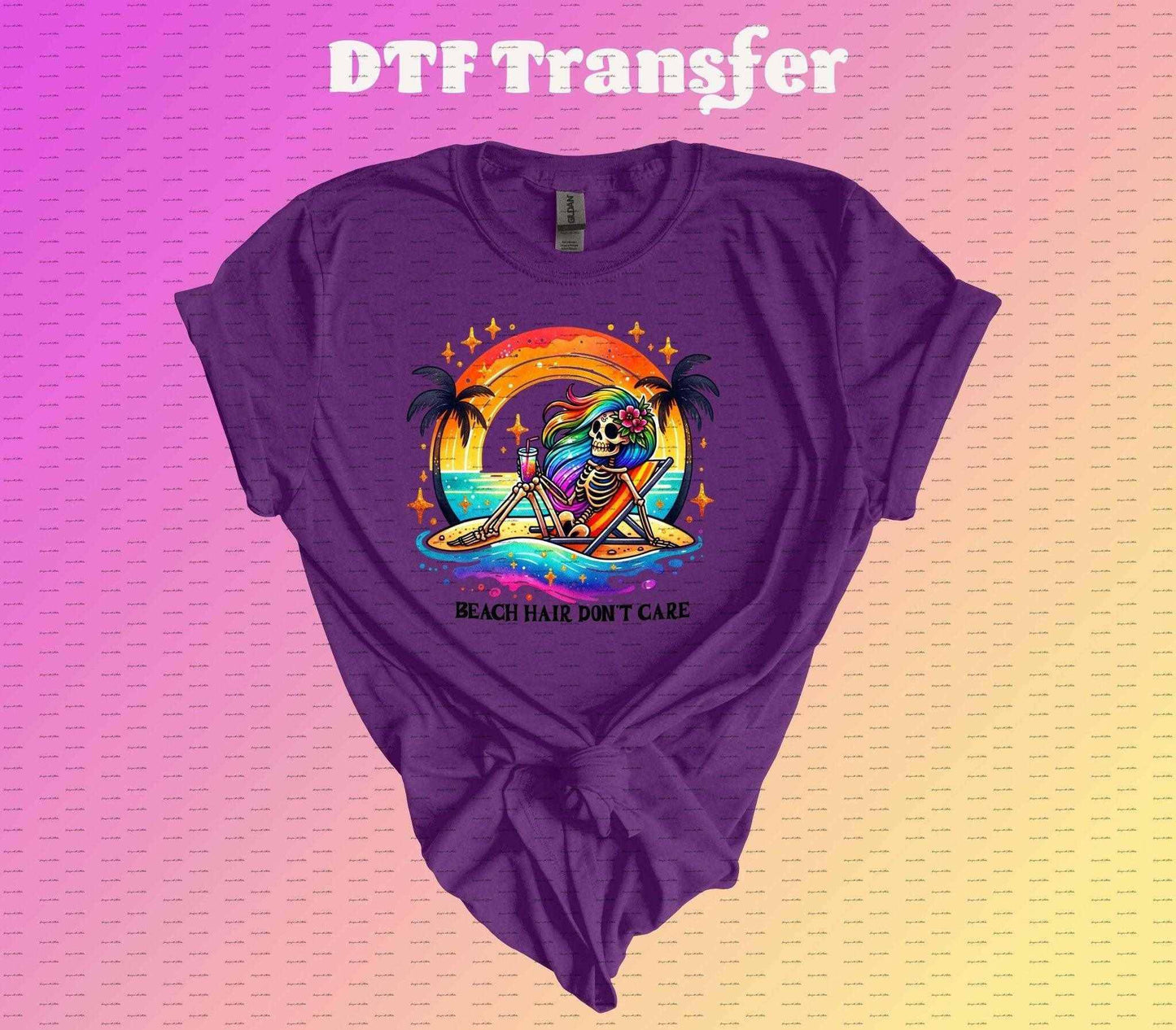 Beach Hair Don't Care DTF Transfer - Imagine With Aloha