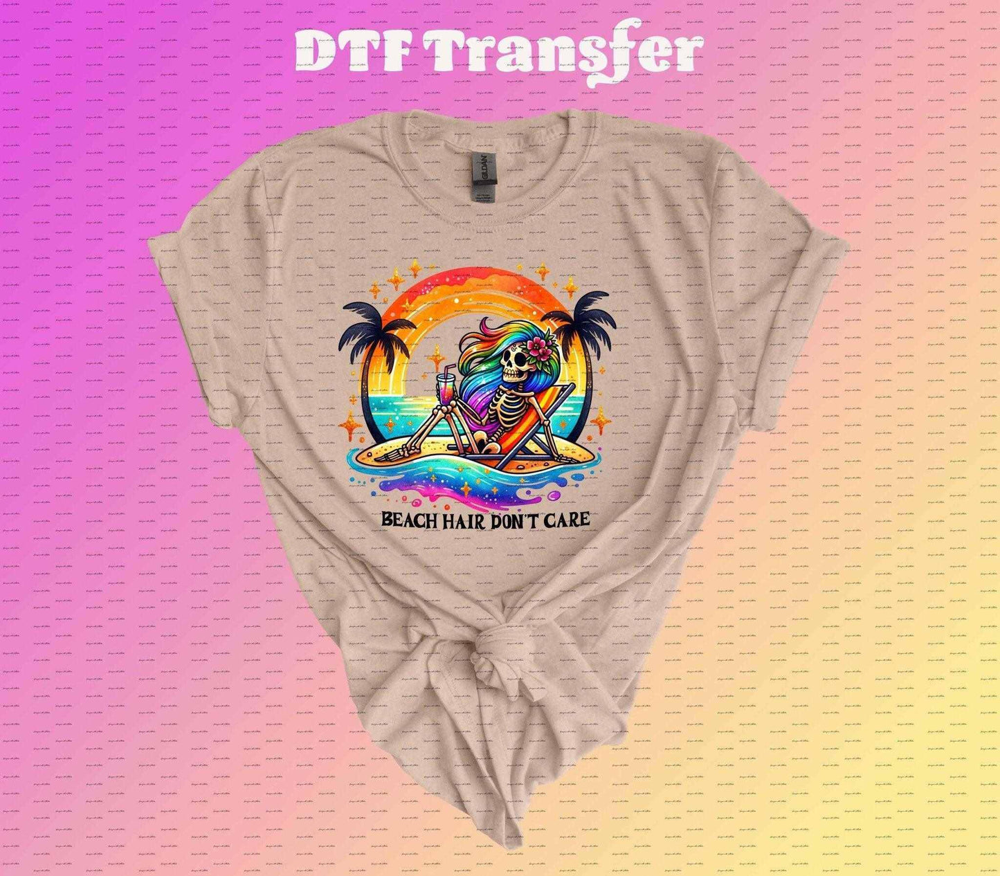 Beach Hair Don't Care DTF Transfer - Imagine With Aloha