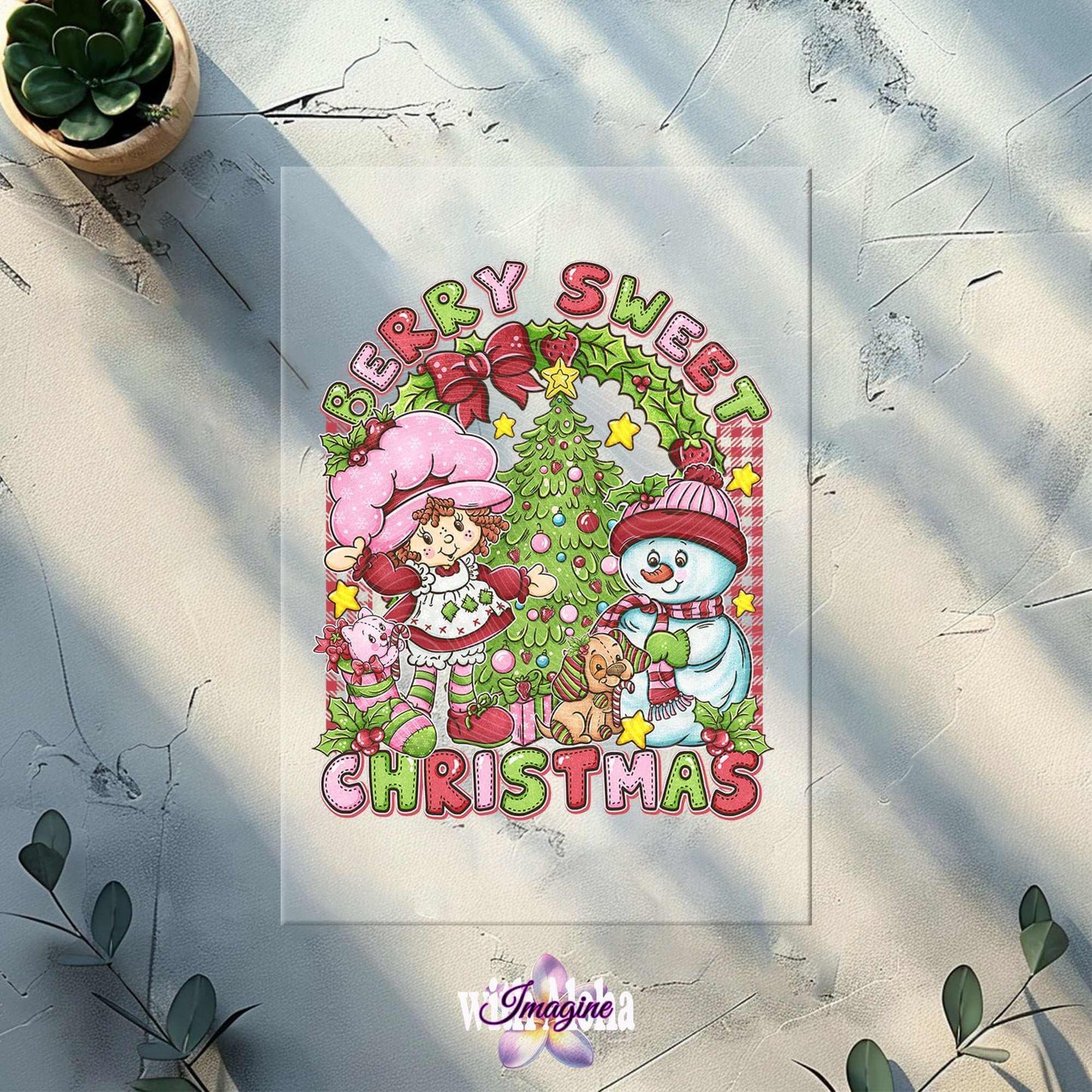 "Berry Sweet Christmas - DTF Transfer for DIY Holiday Apparel - Imagine With Aloha