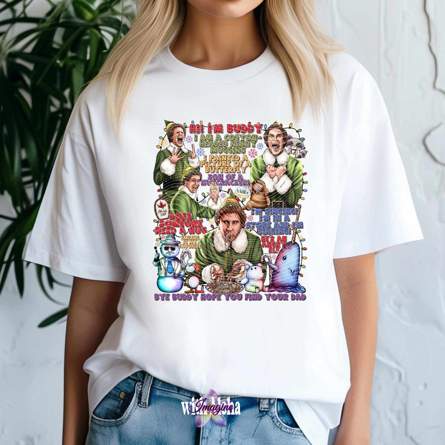 "Buddy's Holiday Cheer" Graphic T-Shirt - Imagine With Aloha