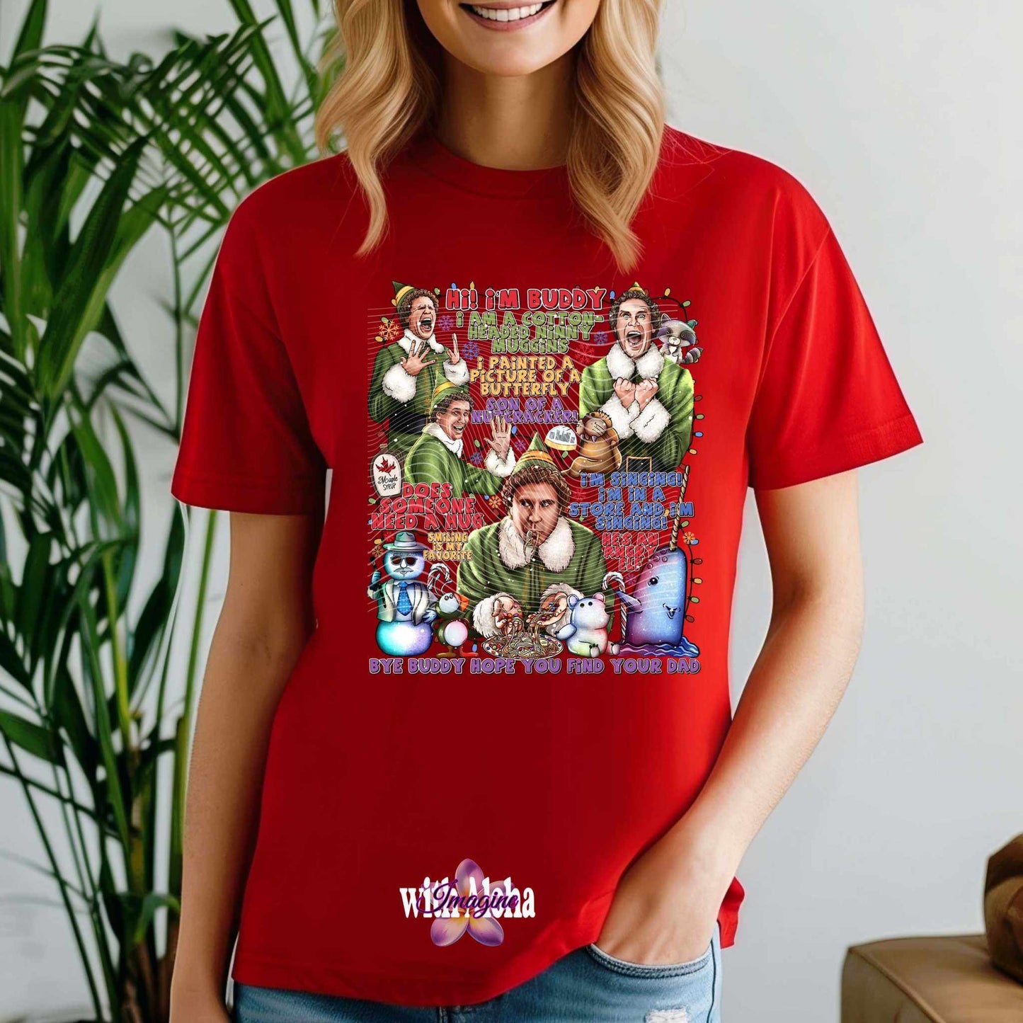 "Buddy's Holiday Cheer" Graphic T-Shirt - Imagine With Aloha
