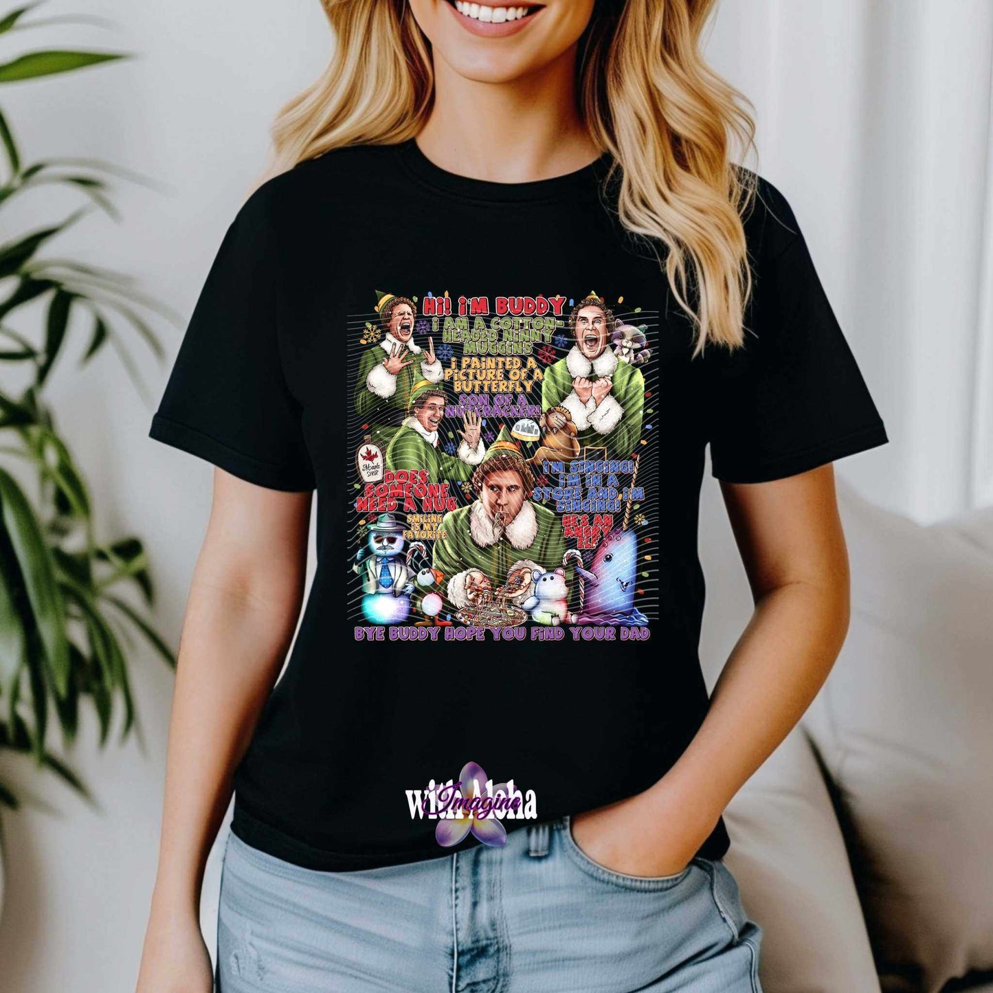 "Buddy's Holiday Cheer" Graphic T-Shirt - Imagine With Aloha