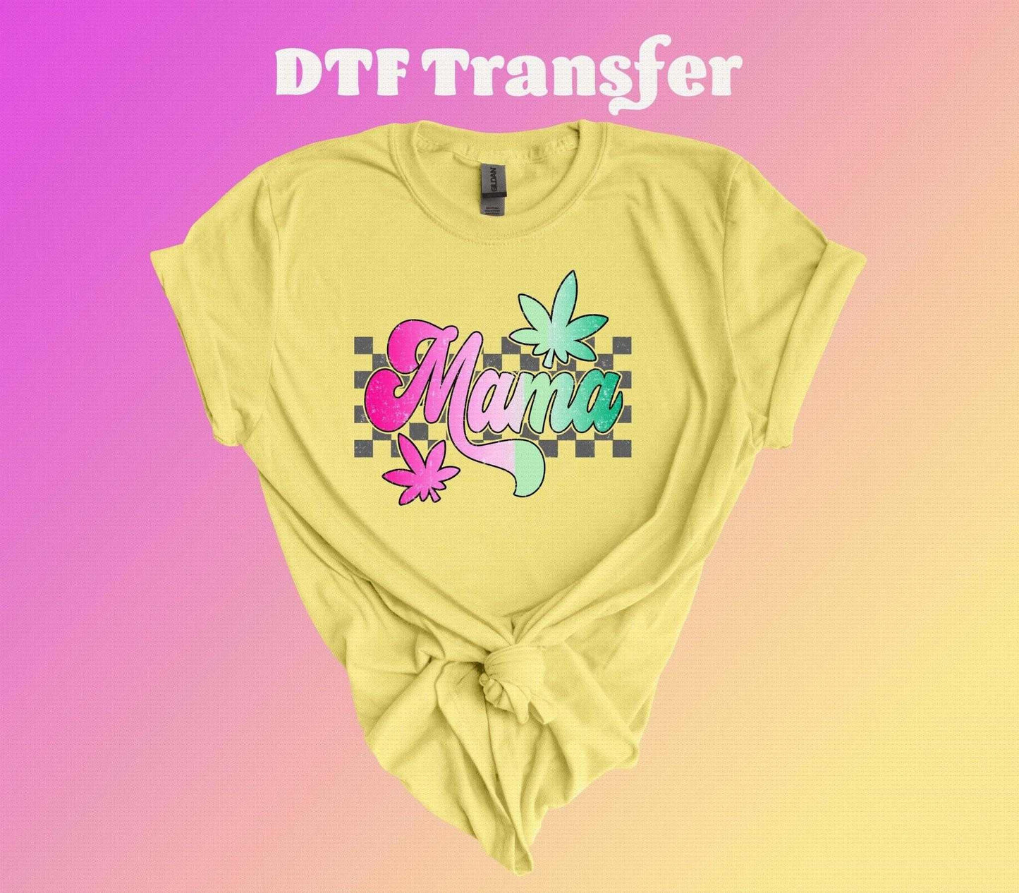 Checkered Weed Mama DTF Transfer | Iron On Transfer | Heat Transfer - Imagine With Aloha