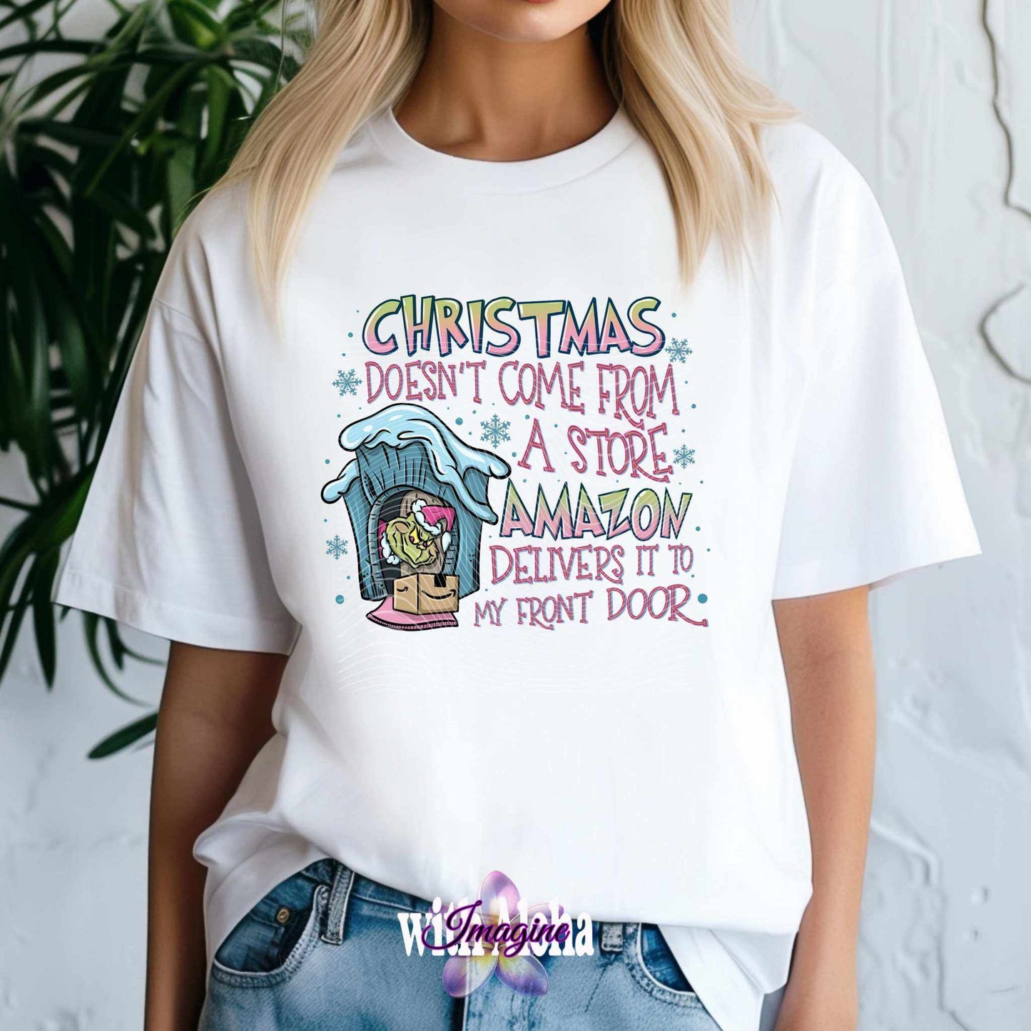 "Christmas Doesn’t Come from a Store" DTF Transfer – Ready-to-Press Holiday Design - Imagine With Aloha