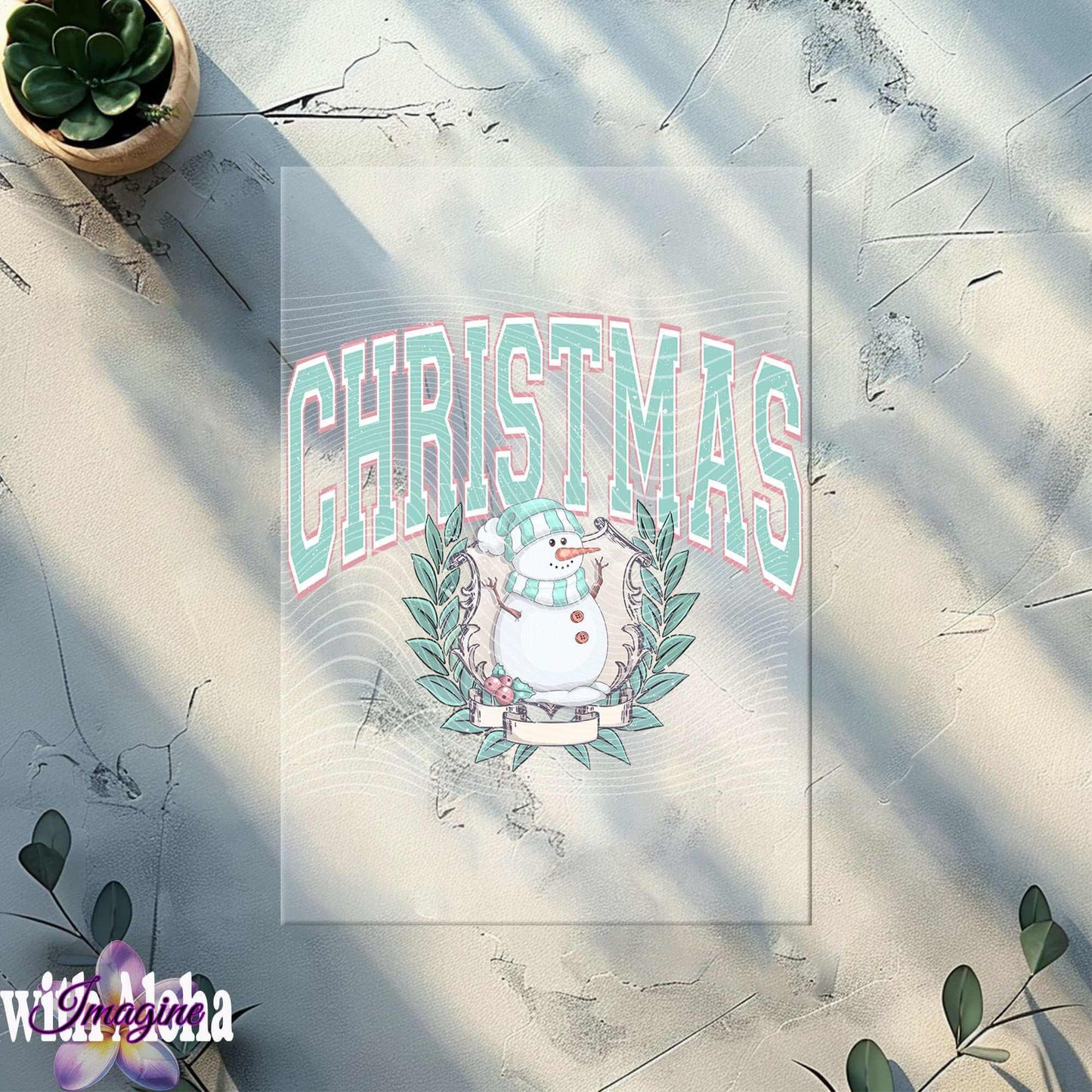 Christmas Snowman DTF Transfer - Imagine With Aloha