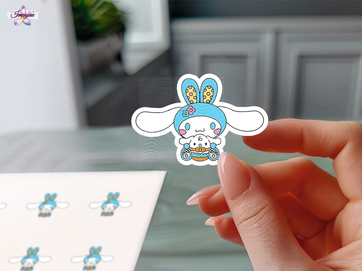 🐰 Cinnamoroll Easter Bunny Sticker - Kawaii Pastel Vinyl Decal 🌸 - Imagine With Aloha
