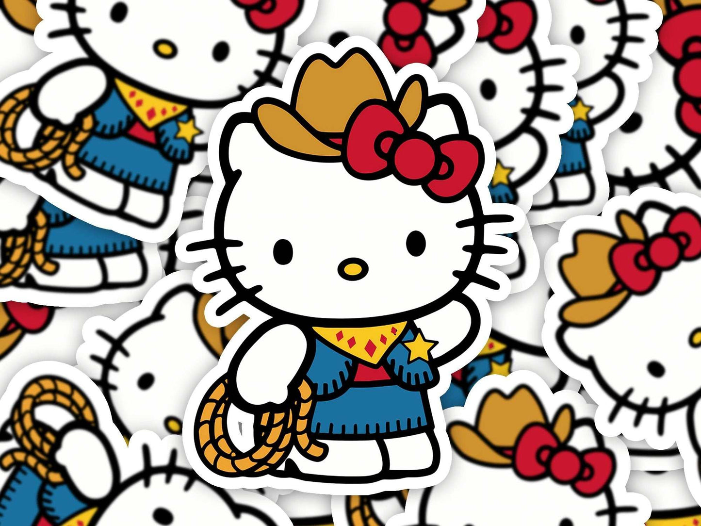 Cowgirl Hello Kitty Sticker - Imagine With Aloha