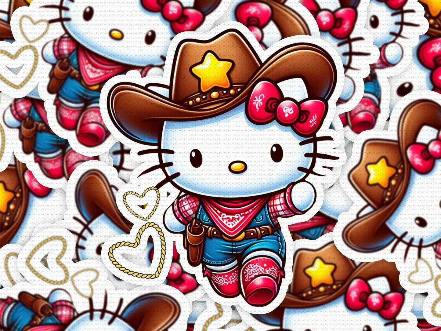 Cowgirl Hello Kitty Sticker - Imagine With Aloha