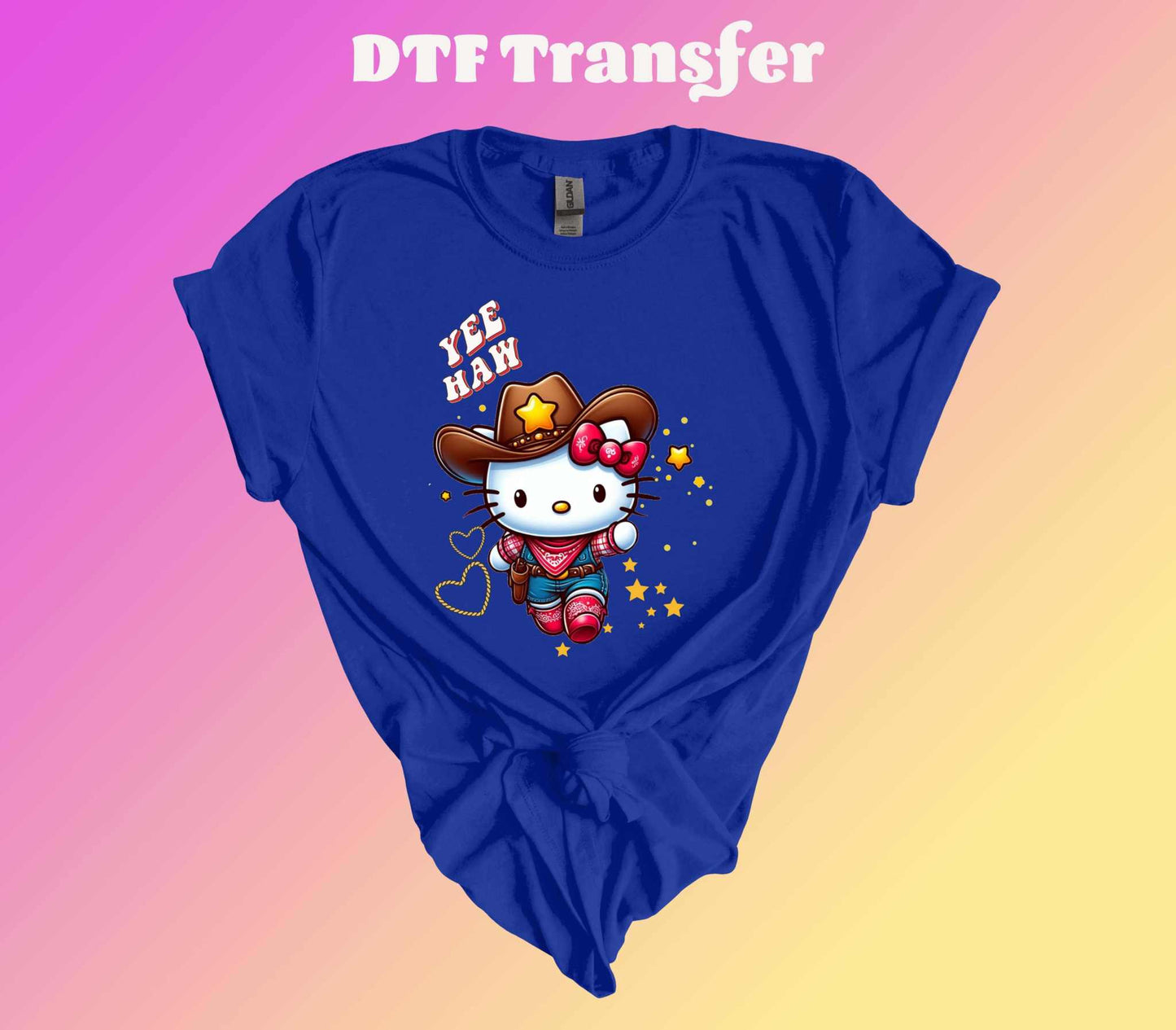 Cowgirl Kitty Ready to Press Heat Transfer - Imagine With Aloha