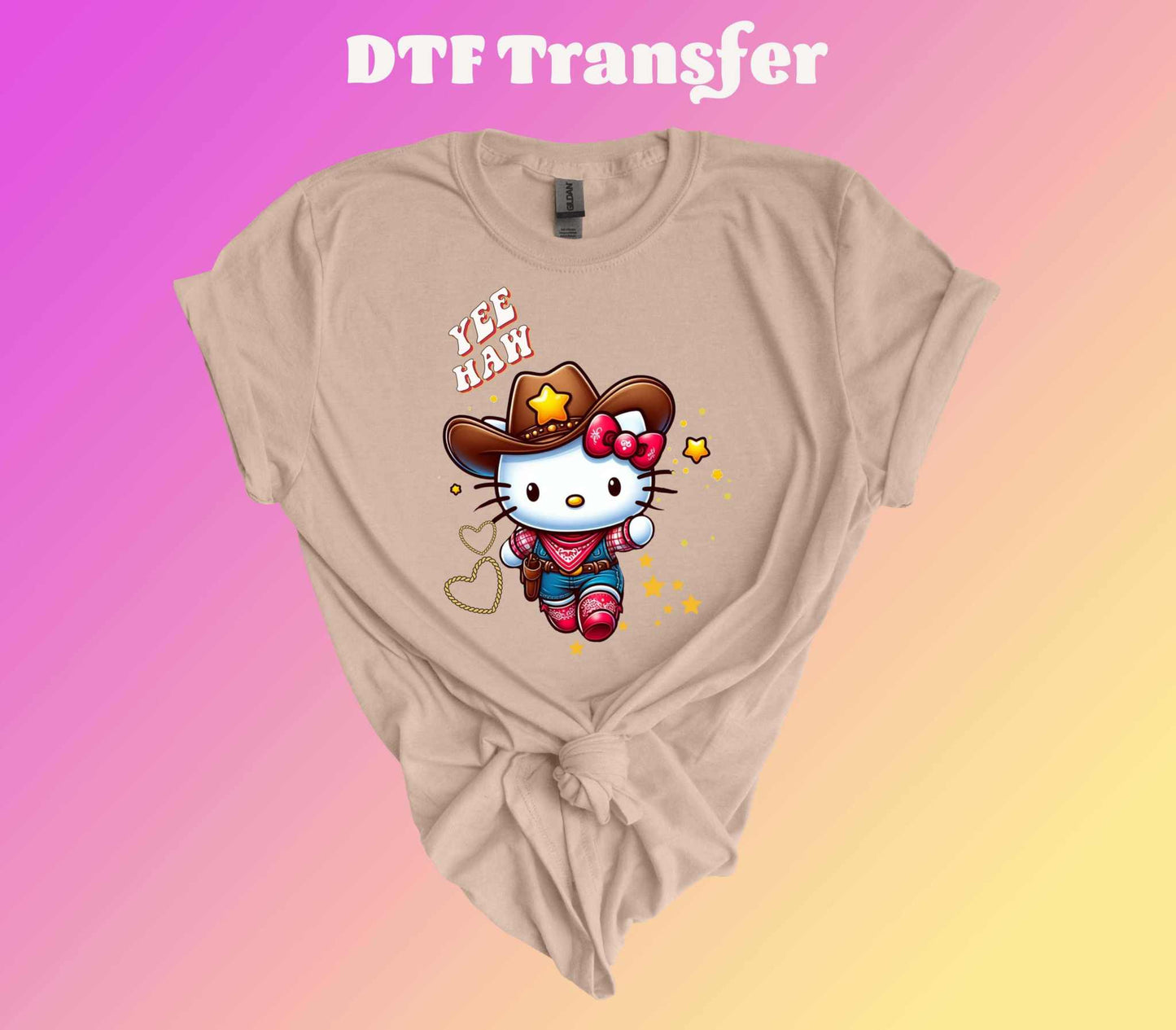 Cowgirl Kitty Ready to Press Heat Transfer - Imagine With Aloha