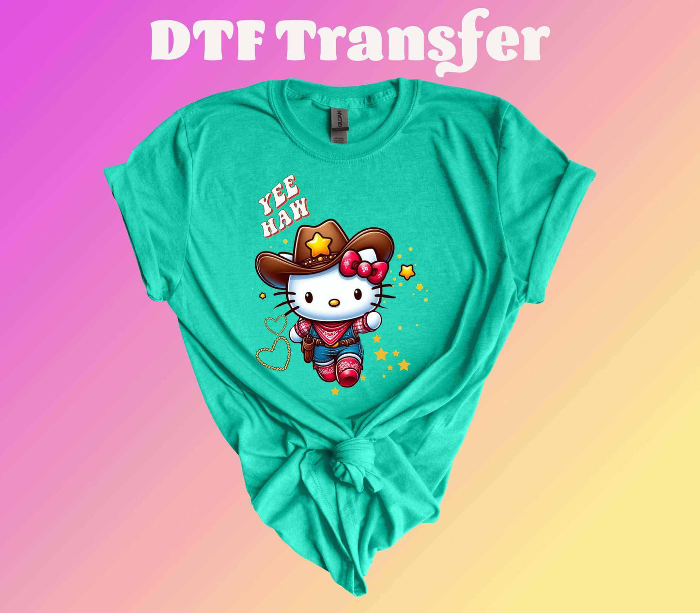 Cowgirl Kitty Ready to Press Heat Transfer - Imagine With Aloha