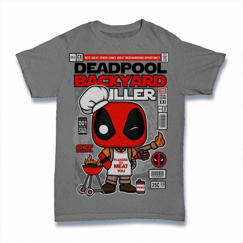 Deadpool Backyard Griller Pop Art T-Shirt - Imagine With Aloha