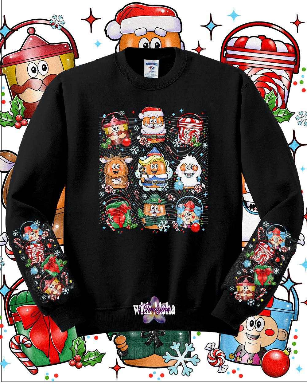 Festive Holiday Nuggets Crewneck Sweatshirt - Whimsical Winter Collection - Imagine With Aloha