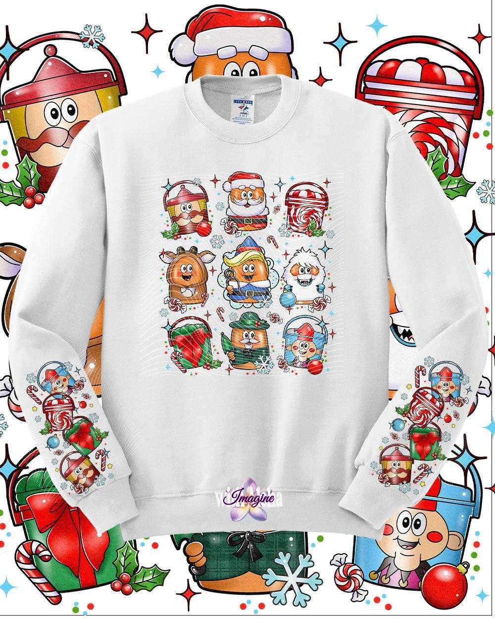 Festive Holiday Nuggets Crewneck Sweatshirt - Whimsical Winter Collection - Imagine With Aloha