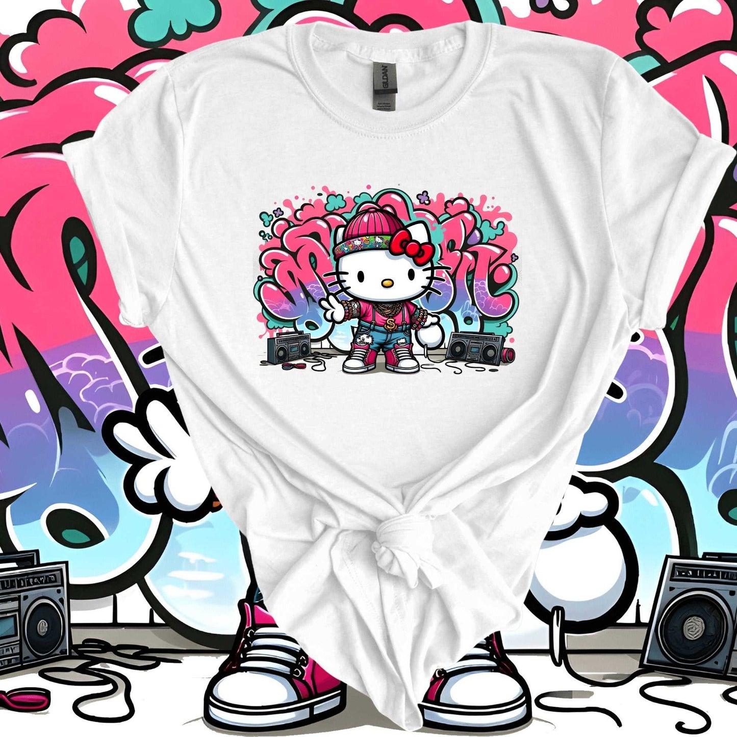 Graffiti Hello Kitty T-Shirt - Imagine With Aloha