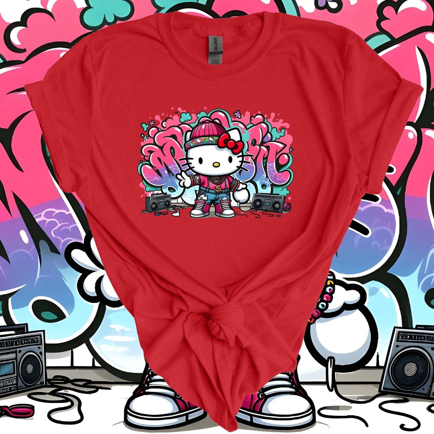 Graffiti Hello Kitty T-Shirt - Imagine With Aloha