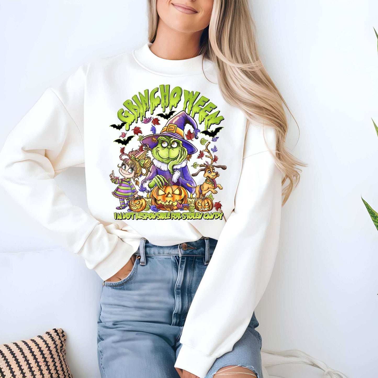 Grinch 2 Halloween Sweatshirt - Imagine With Aloha