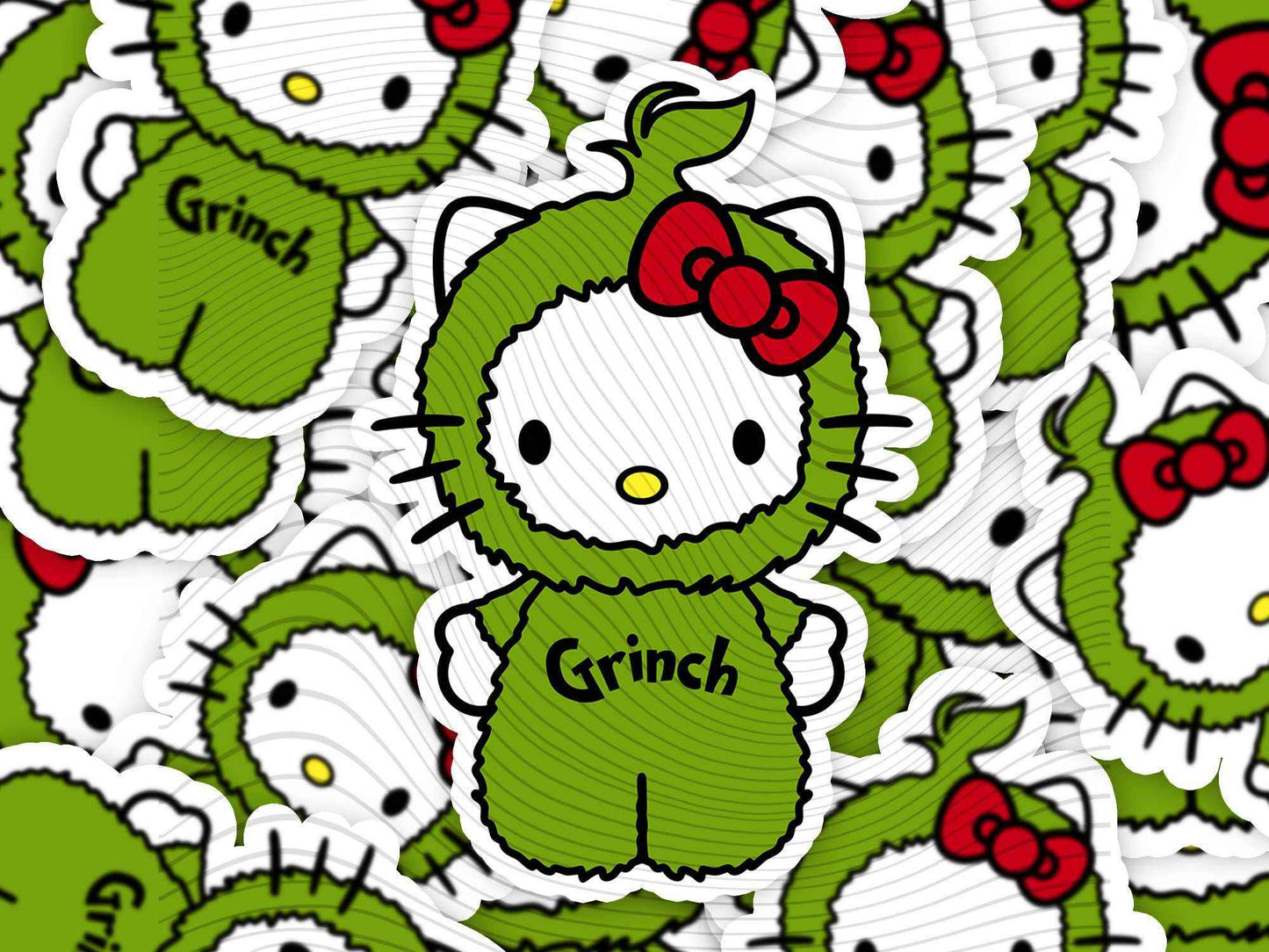 Grinch-Inspired Holiday Sticker – Cute and Festive Vinyl Sticker - Imagine With Aloha