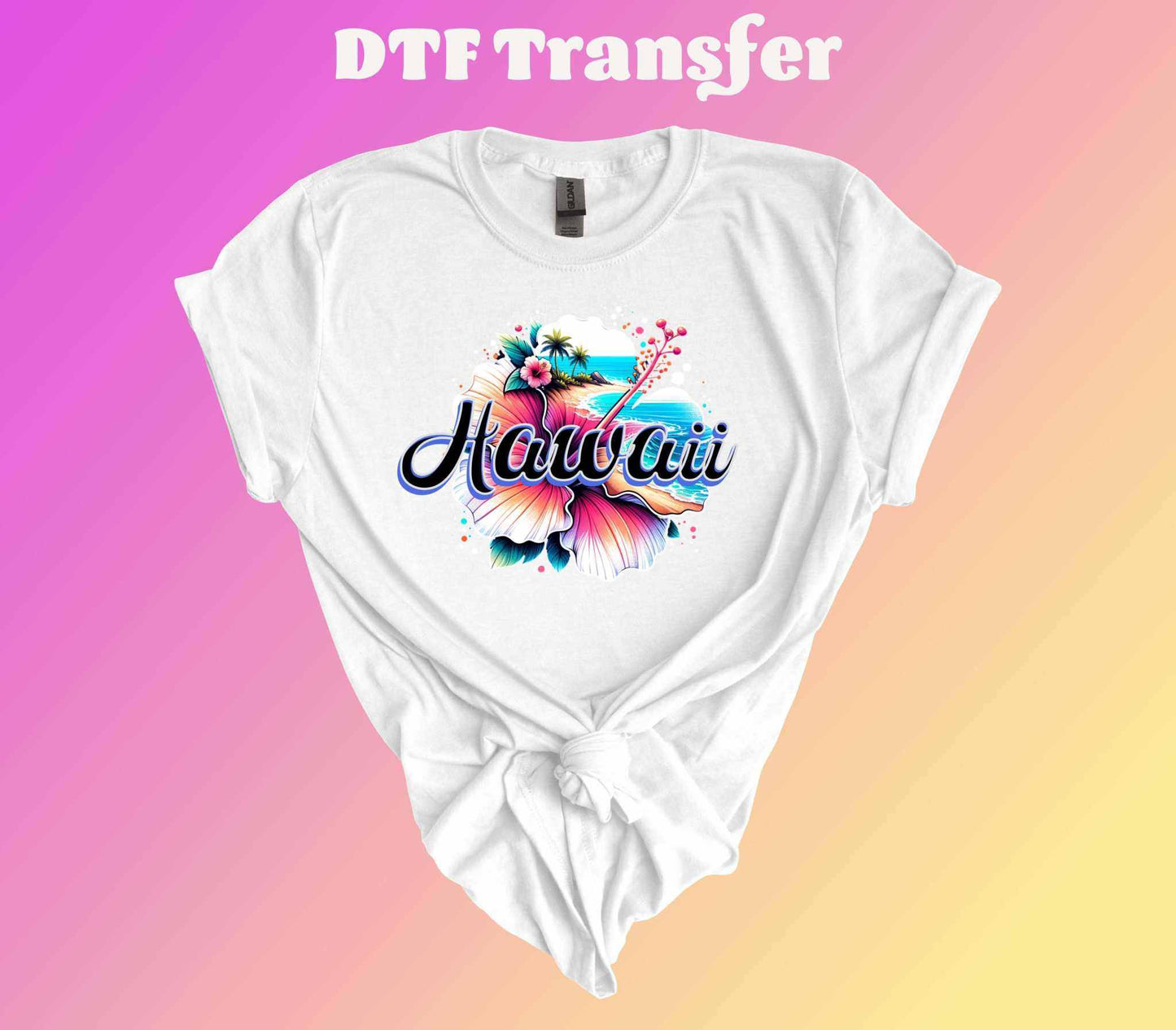Hawaii Hibiscus Ready to Press Heat Transfer - Imagine With Aloha