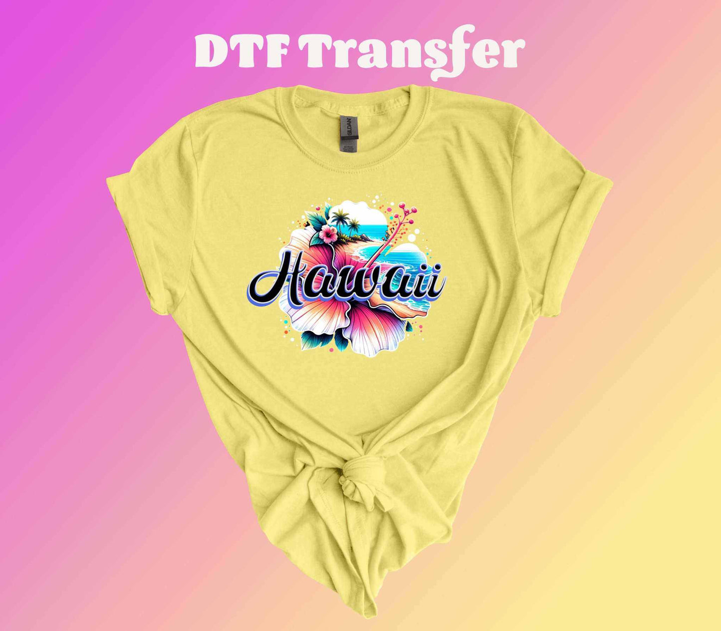 Hawaii Hibiscus Ready to Press Heat Transfer - Imagine With Aloha