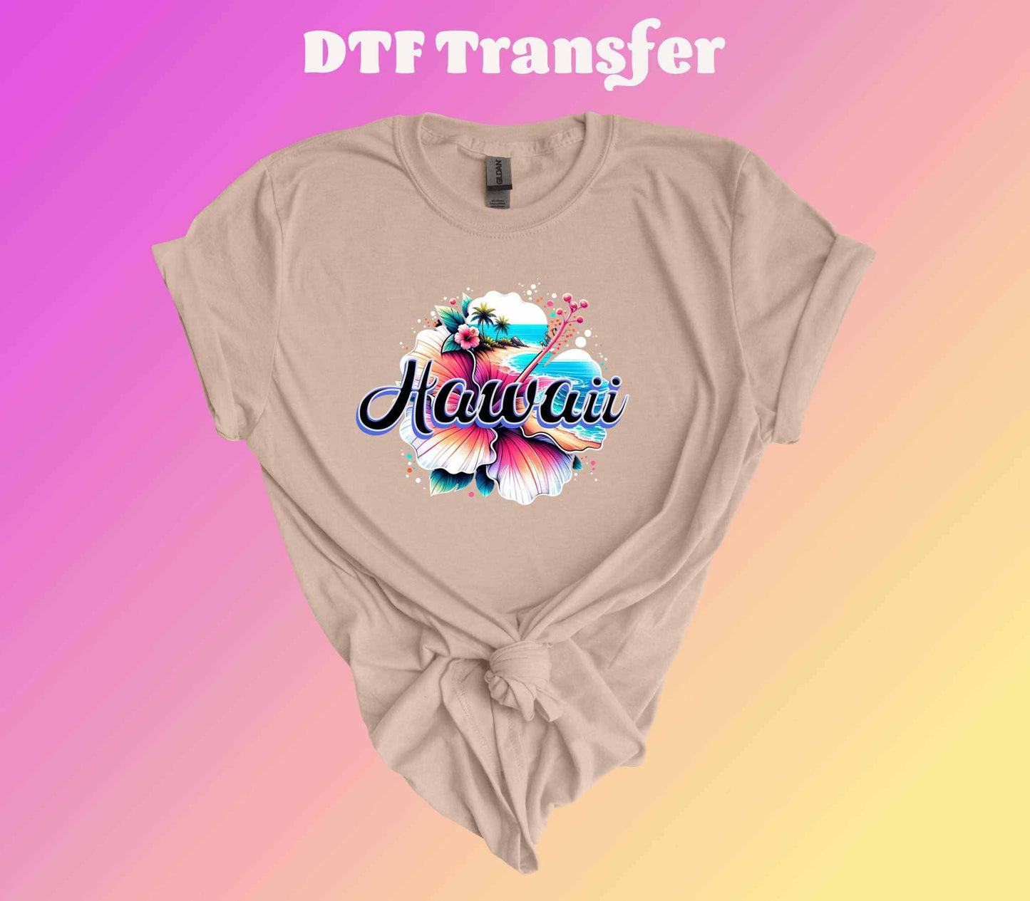 Hawaii Hibiscus Ready to Press Heat Transfer - Imagine With Aloha