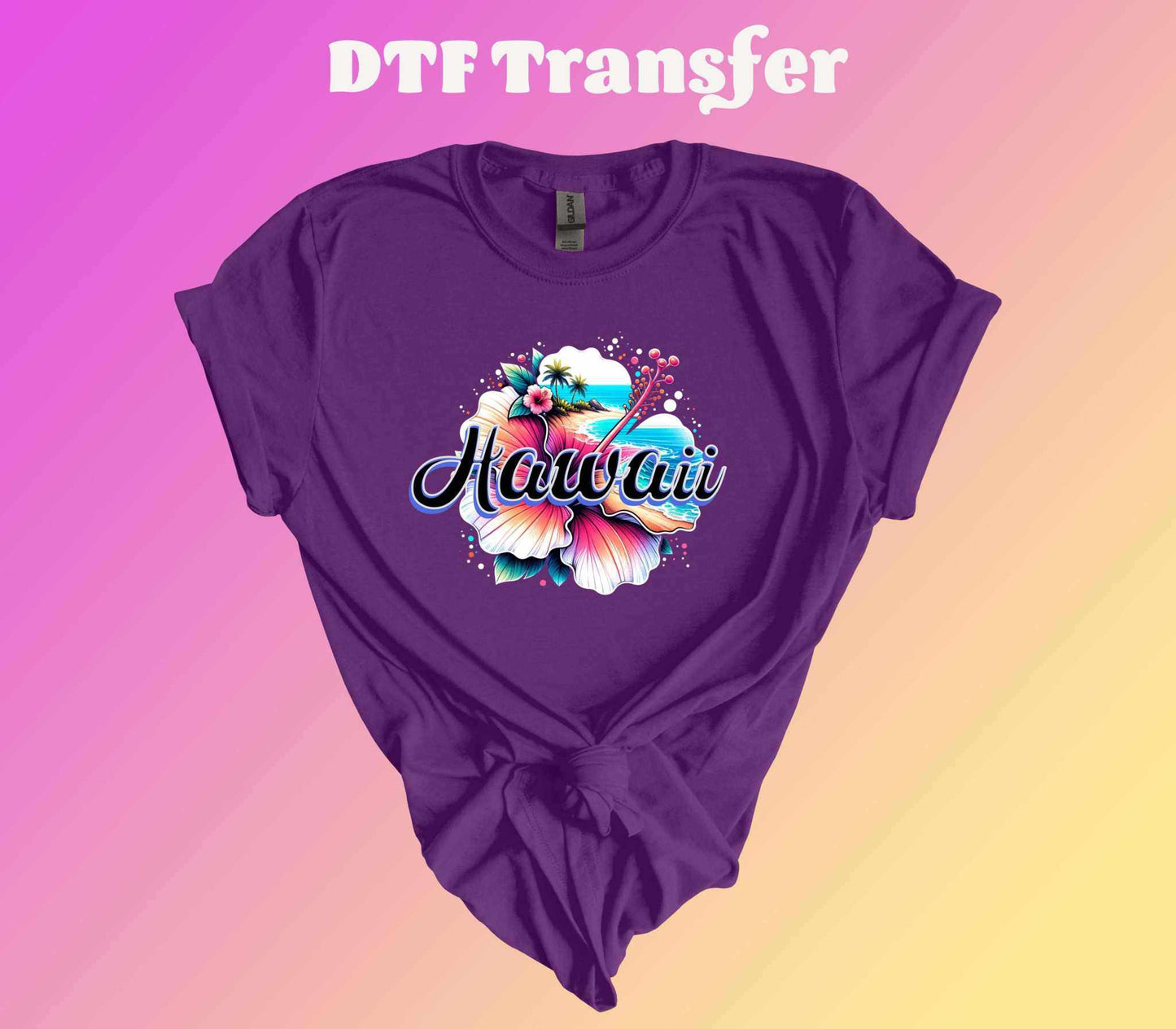 Hawaii Hibiscus Ready to Press Heat Transfer - Imagine With Aloha