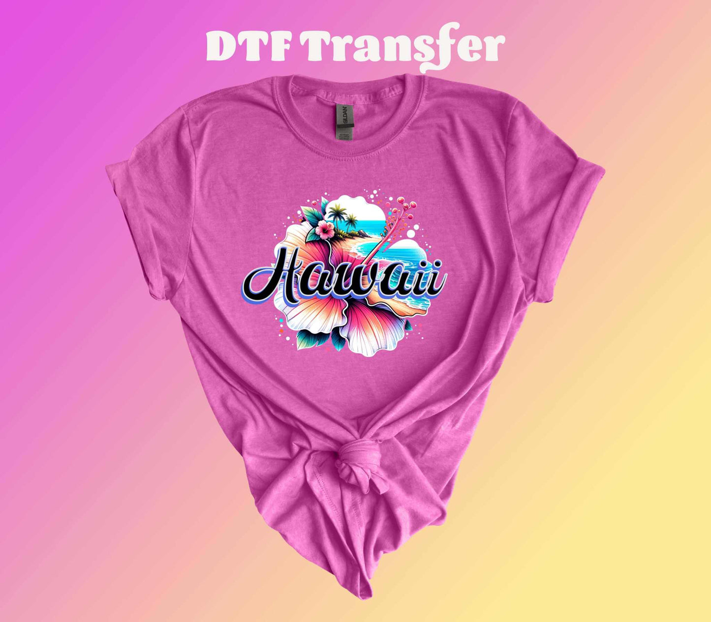 Hawaii Hibiscus Ready to Press Heat Transfer - Imagine With Aloha