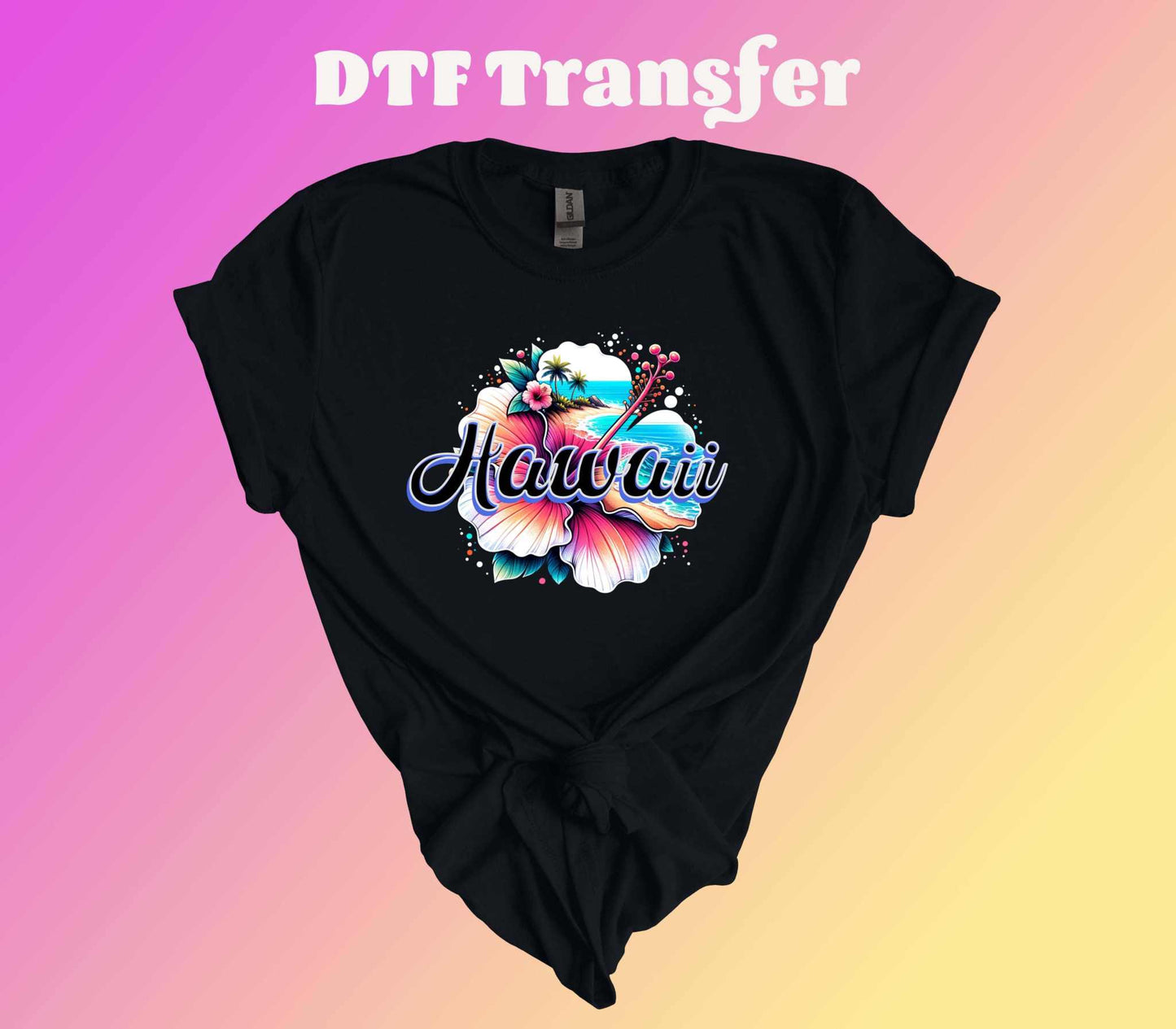 Hawaii Hibiscus Ready to Press Heat Transfer - Imagine With Aloha