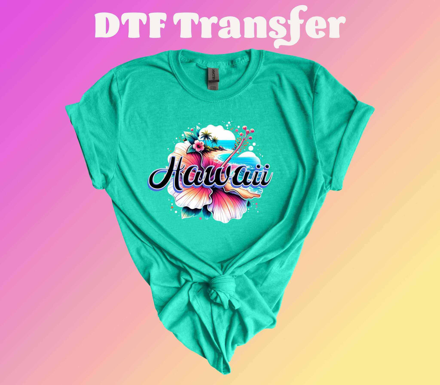 Hawaii Hibiscus Ready to Press Heat Transfer - Imagine With Aloha