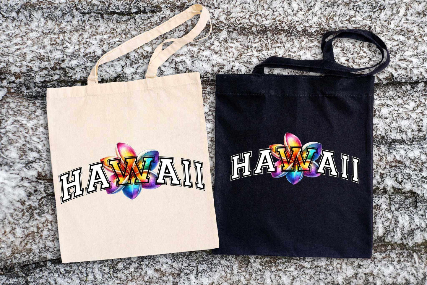 Hawaii Rainbow Plumeria Ready to Press Heat Transfer - Imagine With Aloha