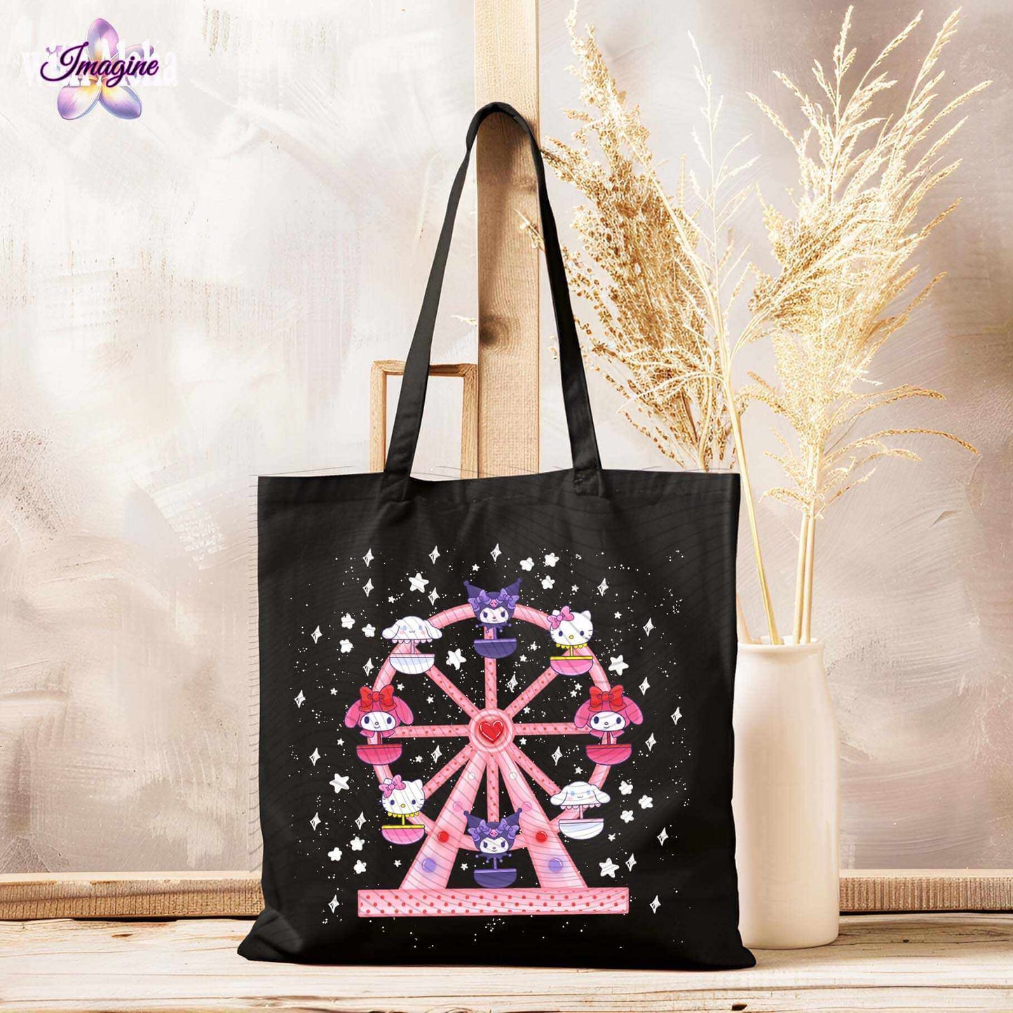 Hello Kitty and Friends Carnival Reusable Canvas Tote Bag - Imagine With Aloha