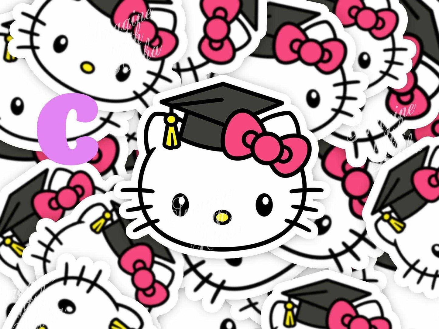 Hello Kitty Graduation Stickers | Class of 2024 | Kawaii Sticker - Imagine With Aloha