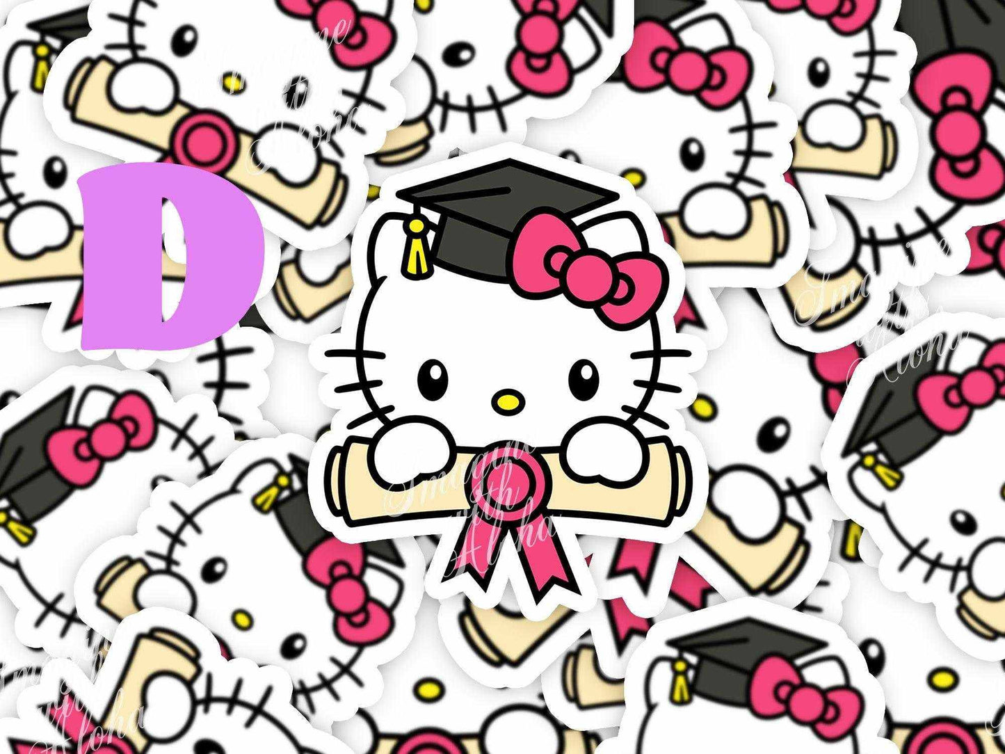 Hello Kitty Graduation Stickers | Class of 2024 | Kawaii Sticker - Imagine With Aloha